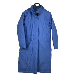 LL Bean Full Length Parka Small Blue Thinsulate Insulated Winter Coat Old Money